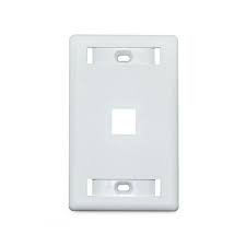 LT USA PLACA EJECUTIVA VERTICAL DE 1 PUERTO (FACEPLATE) BLANCO.70X114MM.
